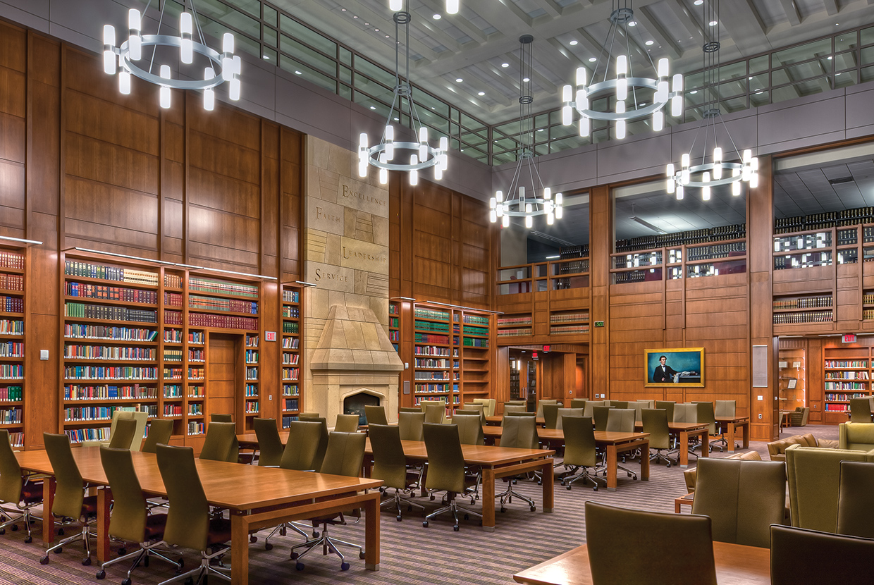 Custom lighting Marquette University library