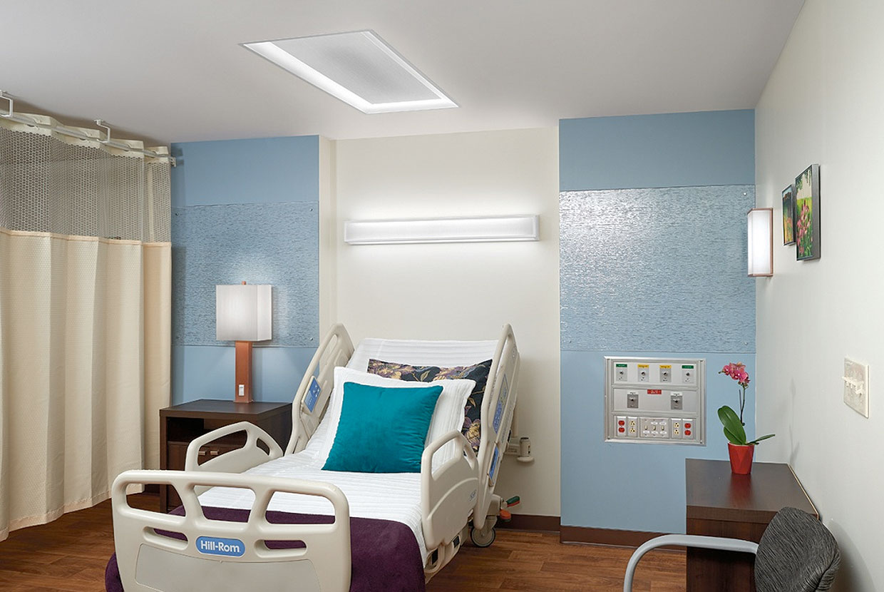 Serenity Overbed Light Above Patient Bed, headwall, sconce