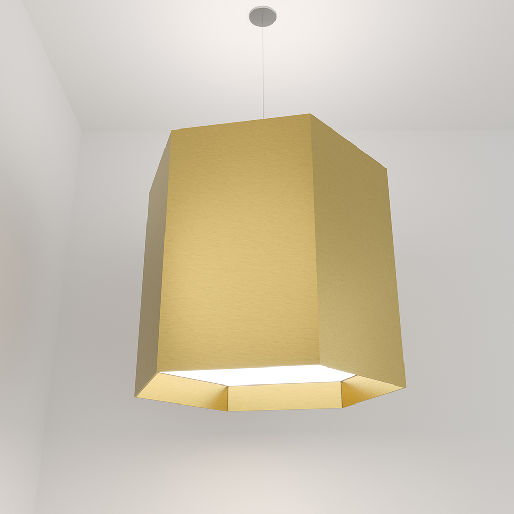 Hexagon Style Indoor Large Venue Pendant with Direct-Indirect Lighting| Acoustic Lighting | Visa Lighting