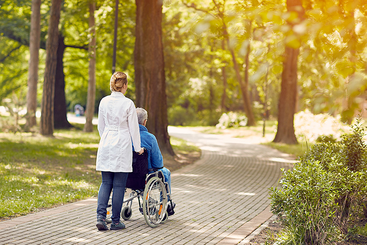 Catenary Outdoor Lighting for Healthcare