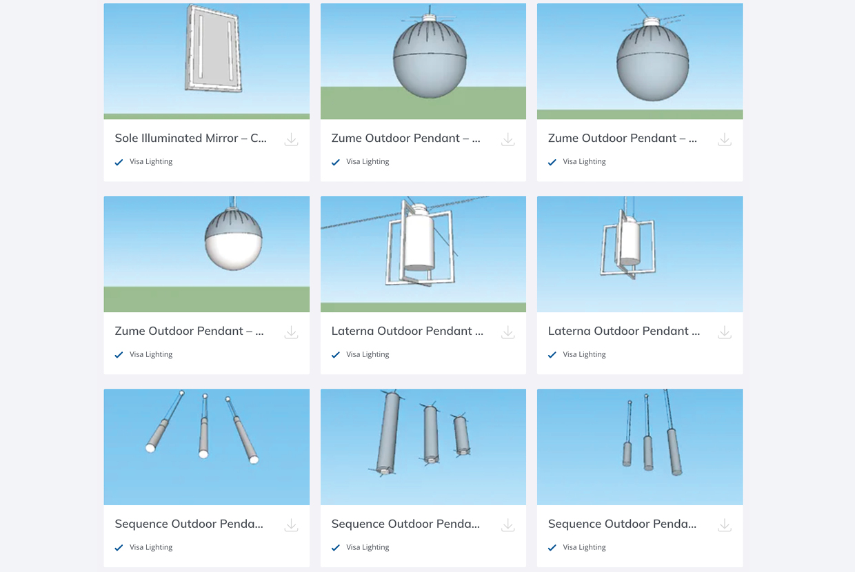 3D BIM and Sketctchup Light Fixture Models 