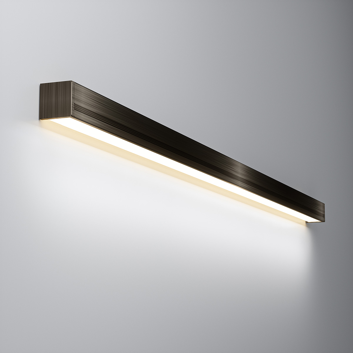 Outdoor linear egress lighting with wall wash light output. 