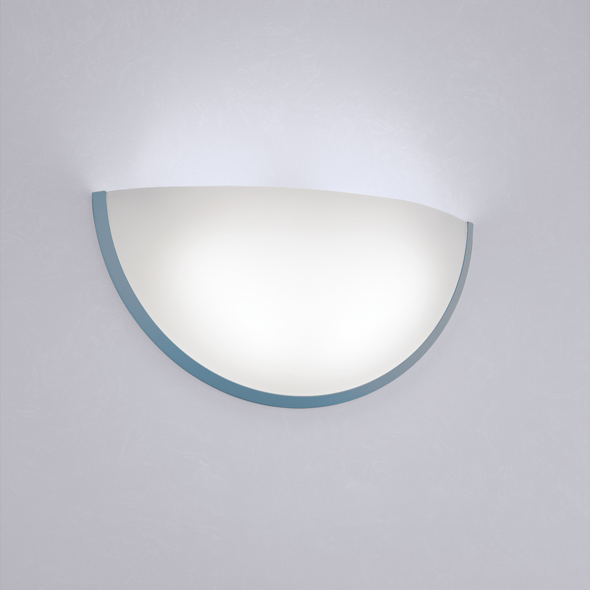 A clean, luminous quarter sphere wall sconce with minimal trim