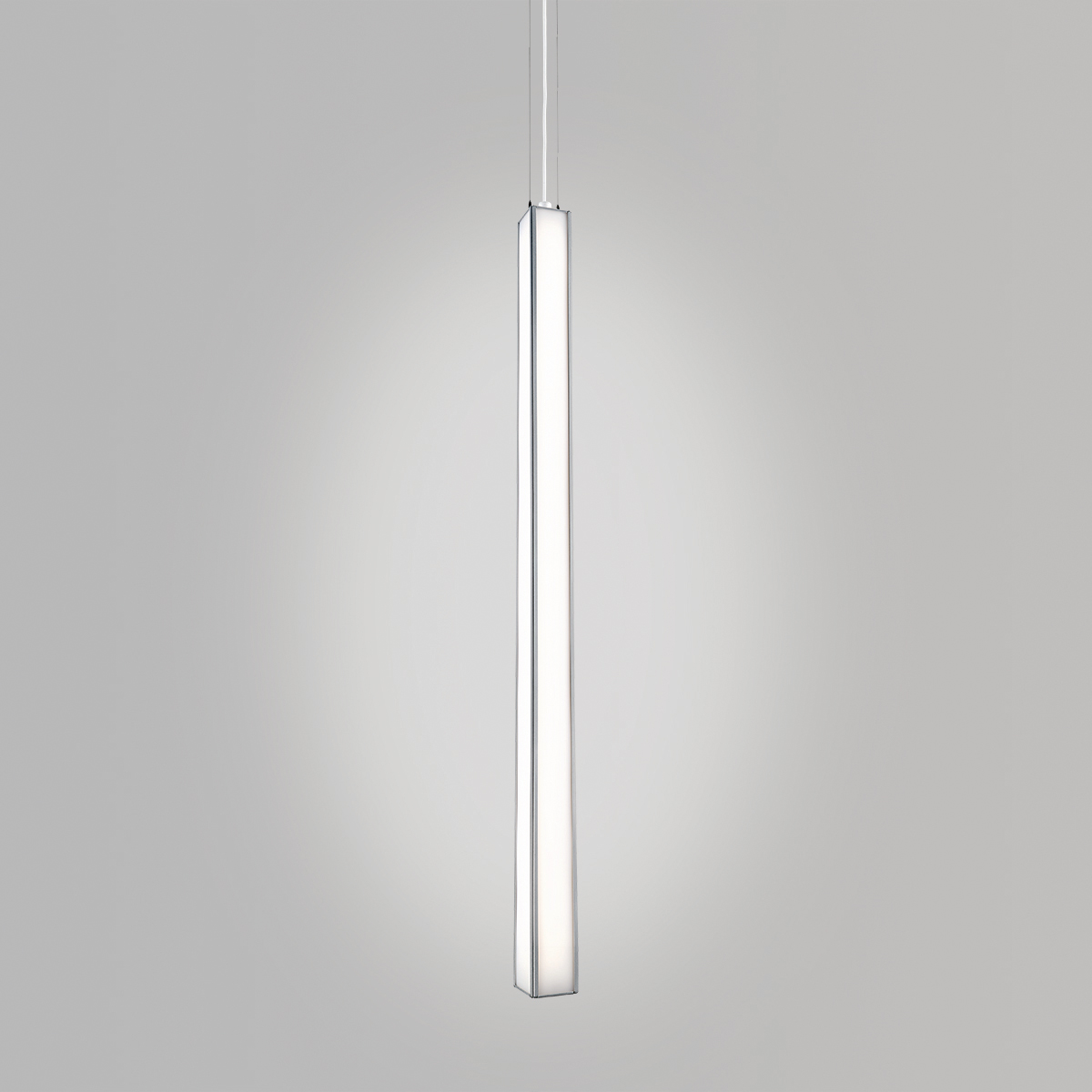 A large, rectangular pendant with a frame and luminous diffuser body 