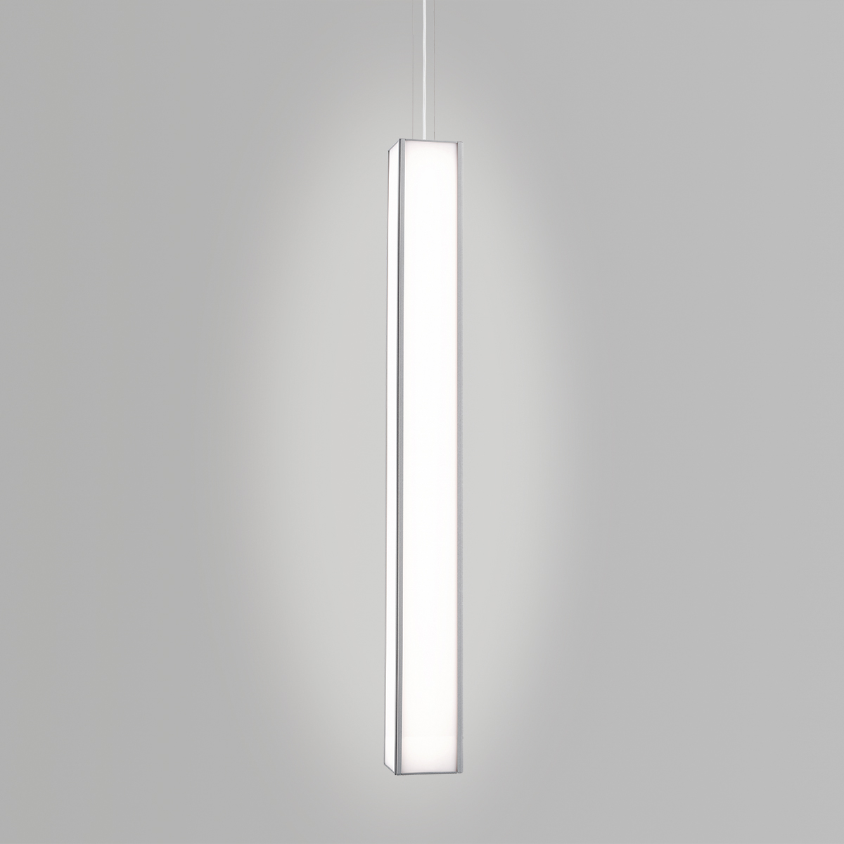 A large, rectangular pendant with a frame and luminous diffuser body 