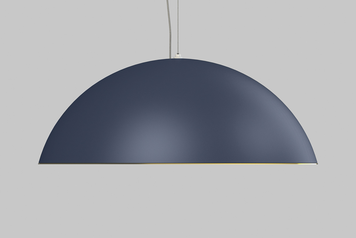 Dome pendant light with LED lighting