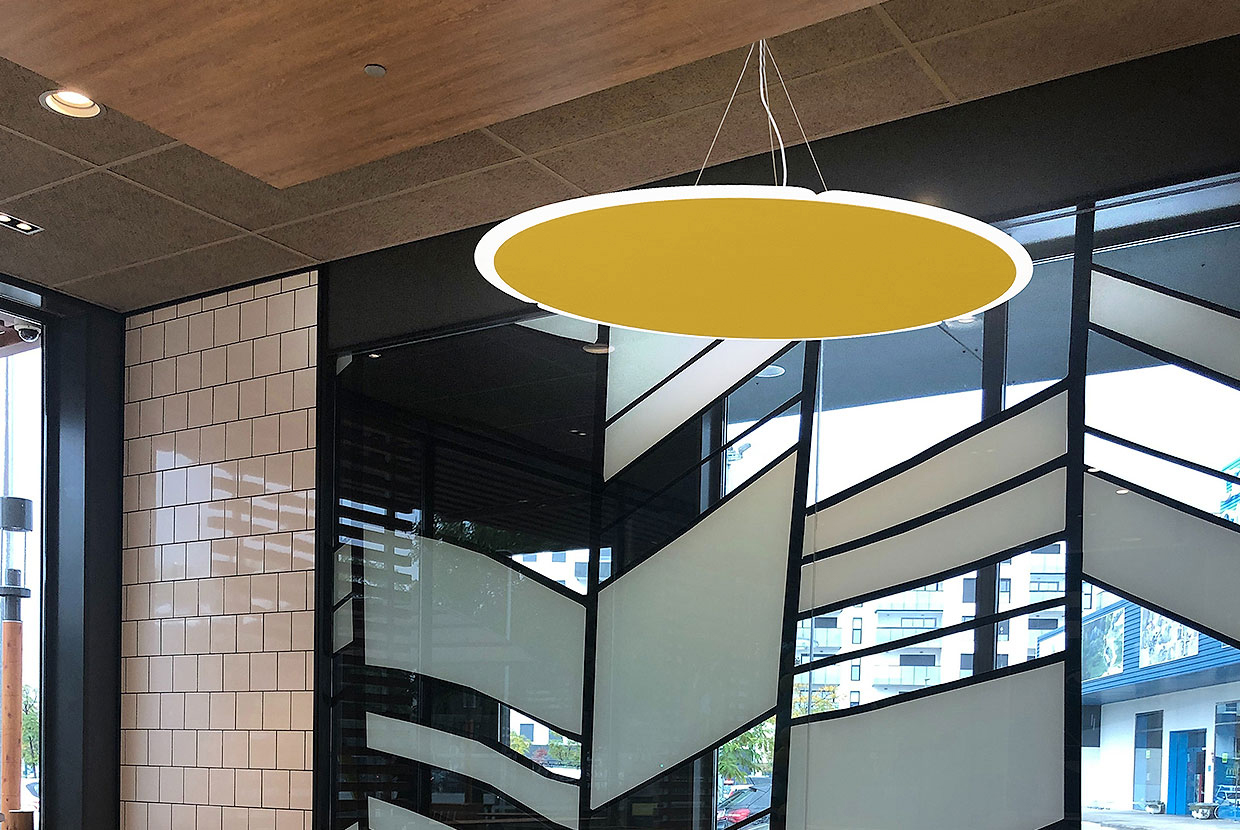 Unique Disk Pendant Light