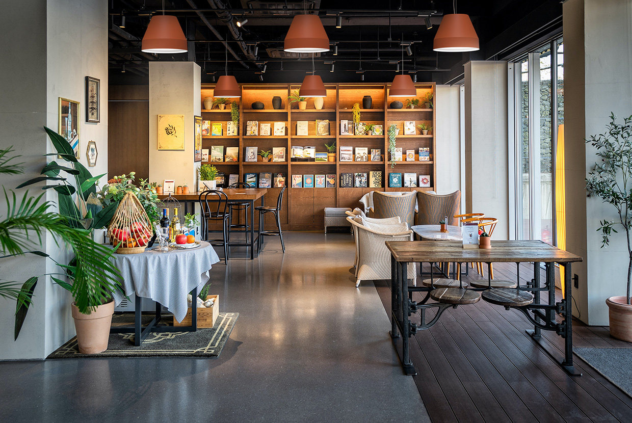 Tapered Bell Pendant Lights in a study area