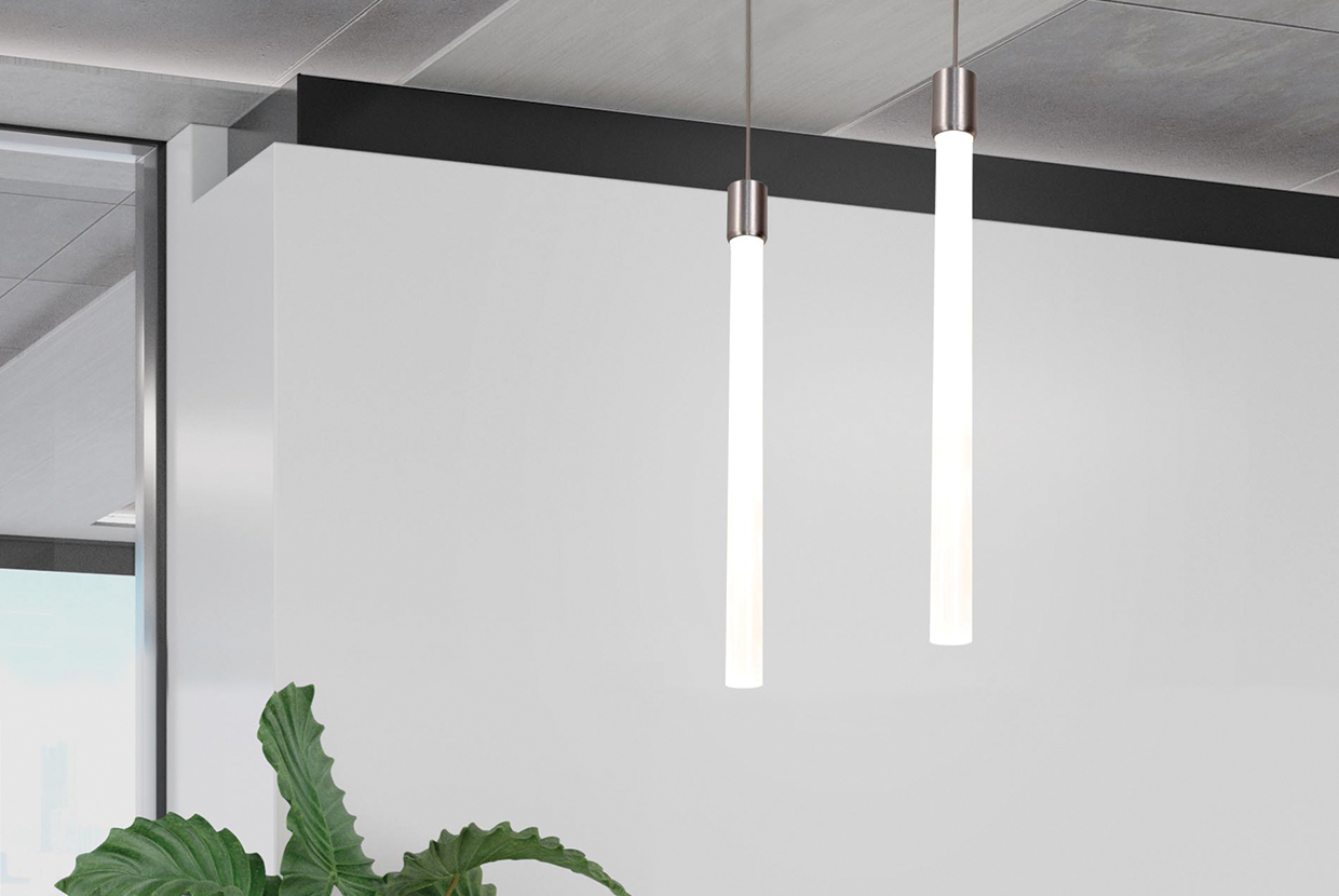 Theo ultra-slim acrylic rod pendant by Visa Lighting