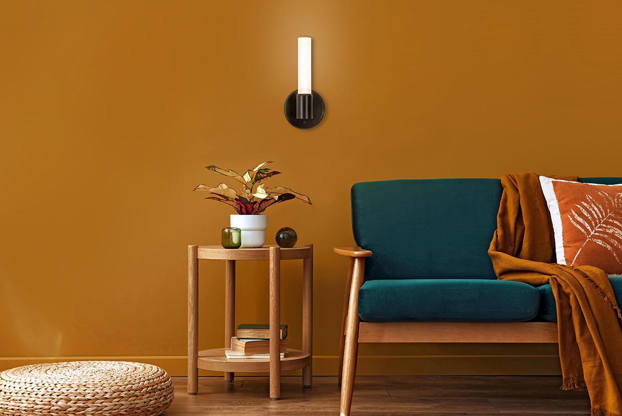 Theo single light rod sconce by Visa Lighting