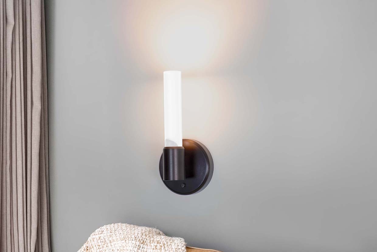 Theo single light rod sconce by Visa Lighting