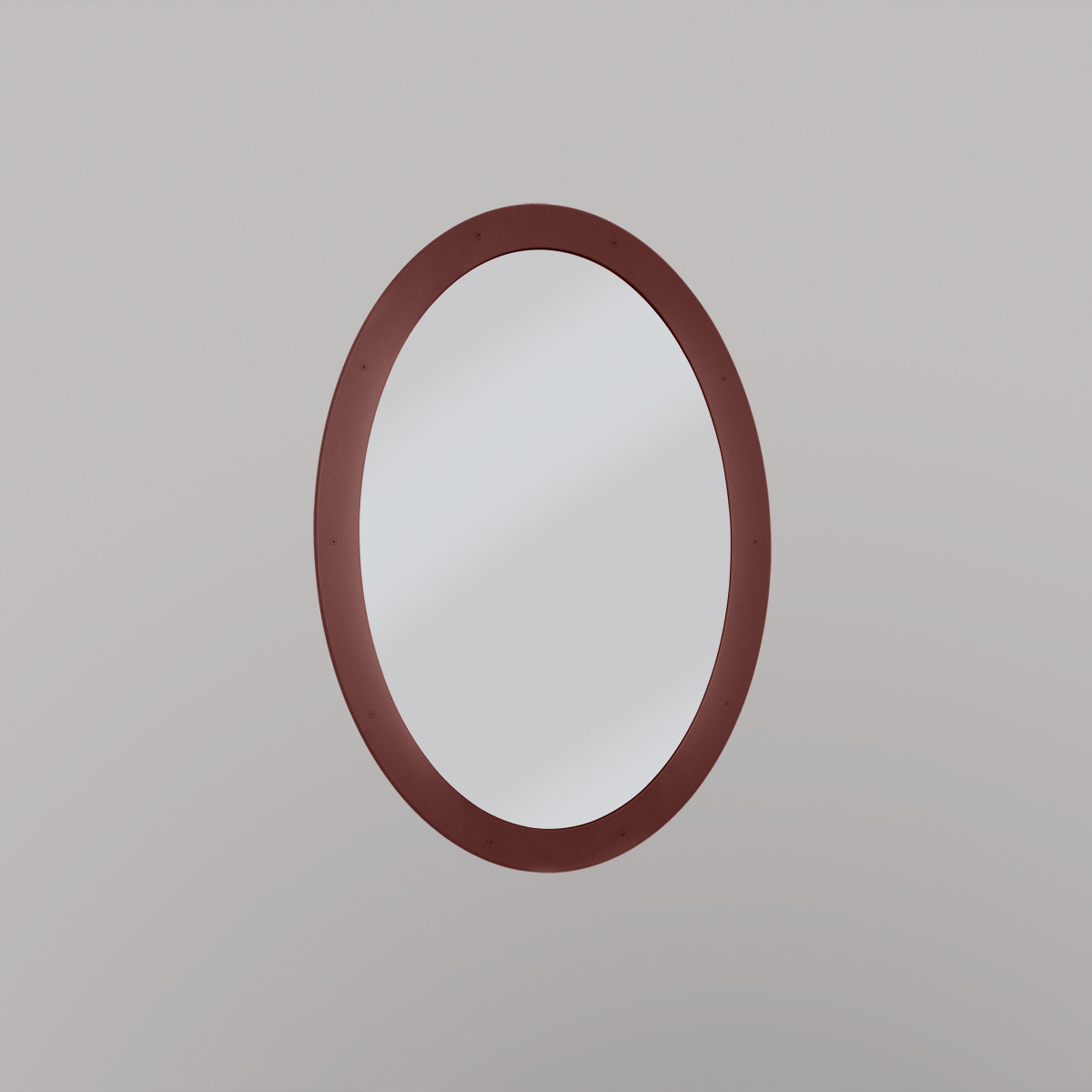 An oval mirror