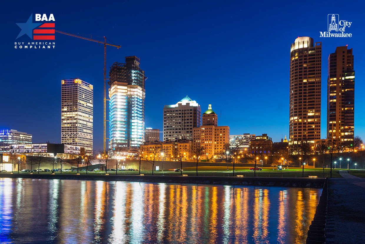 BAA mobile slider, Milwaukee skyline