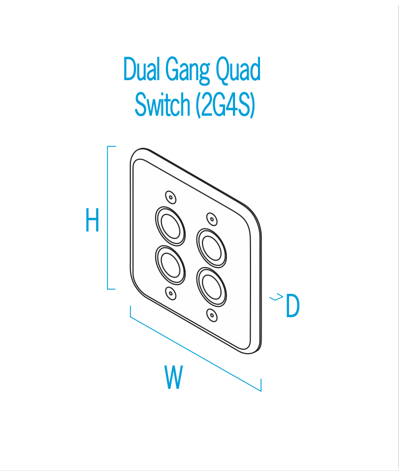 Dual Gang Quad Switch, Liberty 