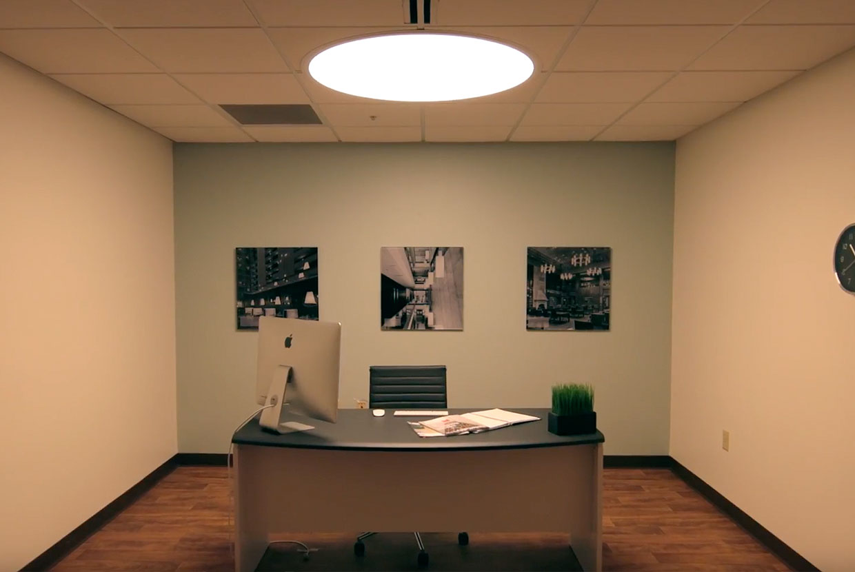 Symmetry Light above desk