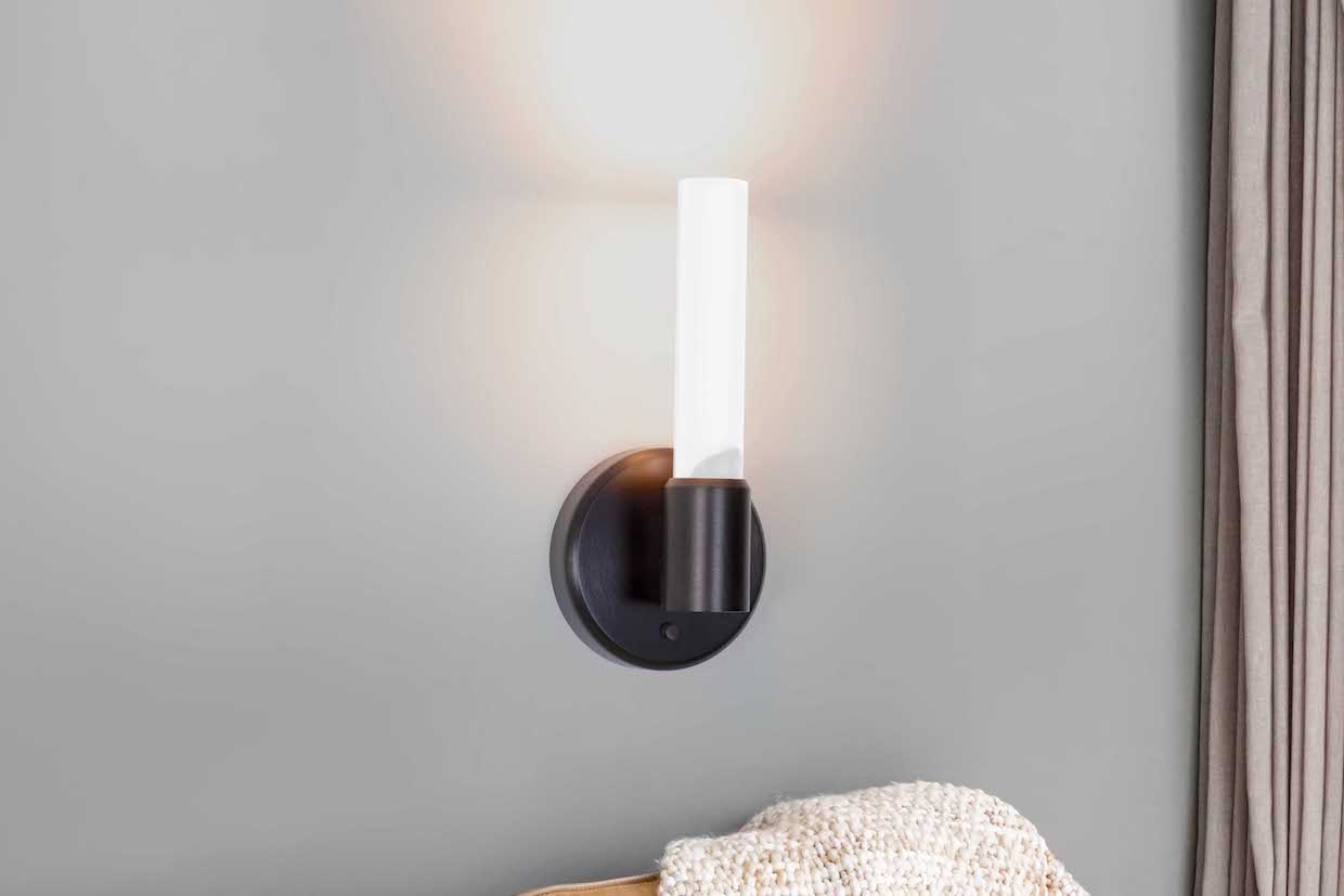 Theo light rod sconce application by Visa Lighting