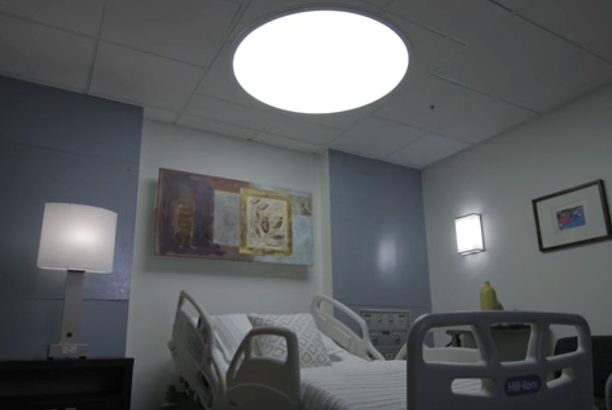 Symmetry Overbed Light In Patient Room Over Bed